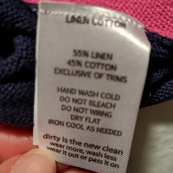 NWT Horny Toad blue and pink sweater size L - Picture 4 of 4